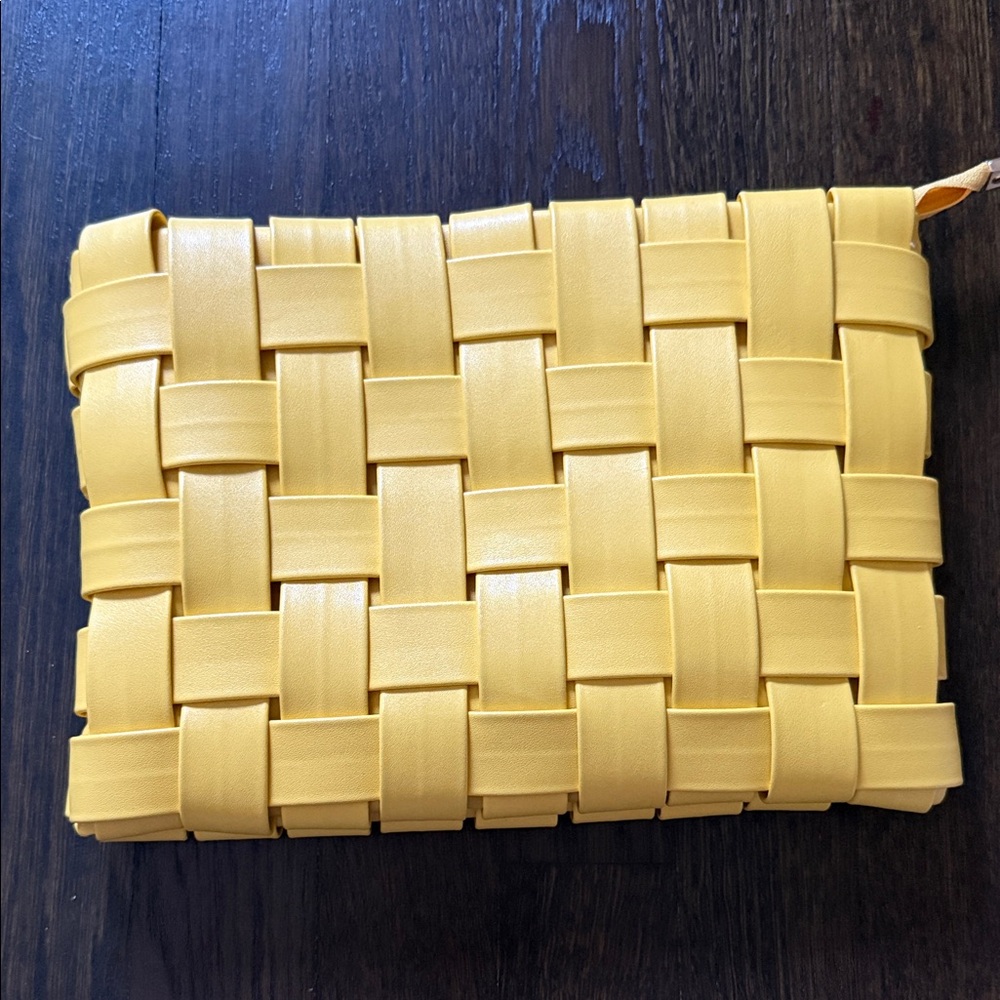 Anthropologie Yellow Woven Bag